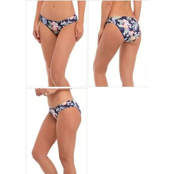 Jessica Simpson Bikini Bottom Stranded in Paradise Ruched Hipster Swimwear M - Picture 4 of 5